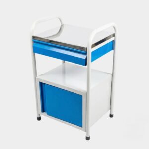 Bedside Cabinet with Stainless Steel Top